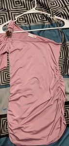 One shoulder casual dress top